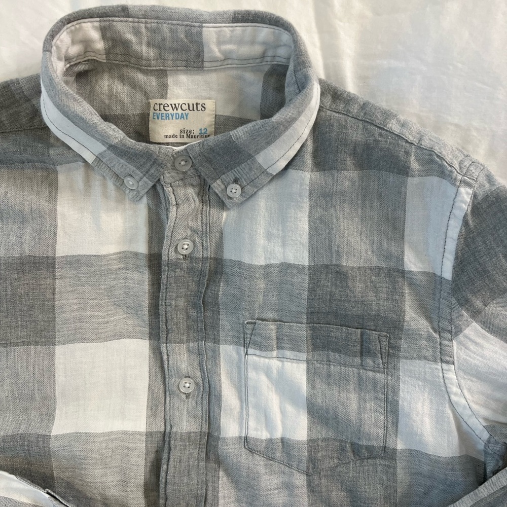 J Crew Boy’s Crewcuts Lightweight Flannel Button-down Shirt